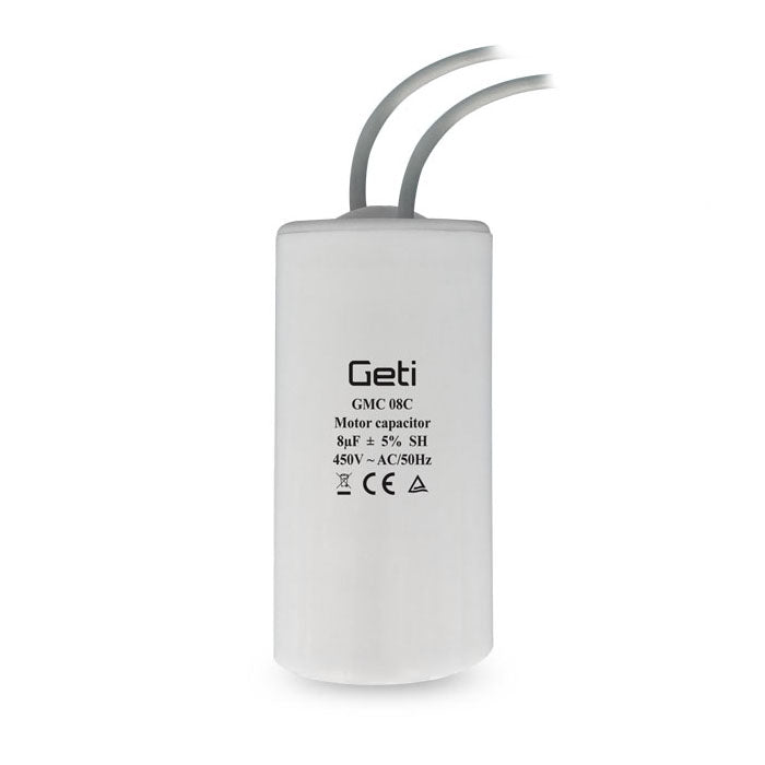 Kondenzátor rozběhový motorový 8uF 450V GETI GMC 08C