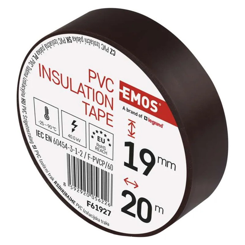 Páska izolační PVC 19mm/20m hnědá EMOS 1ks