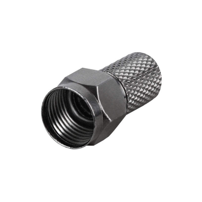 Konektor F HQ 6.8mm gum. kroužek, černý