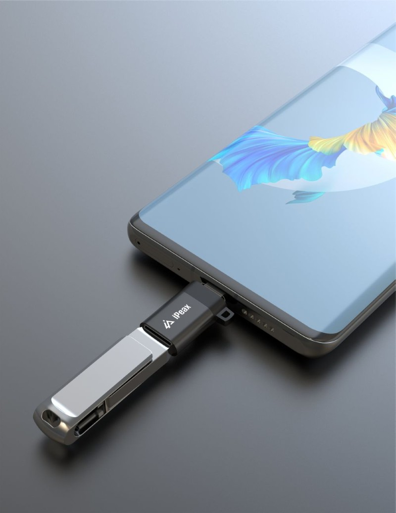 Adaptér iPEAX 90010141 USB/USB-C OTG