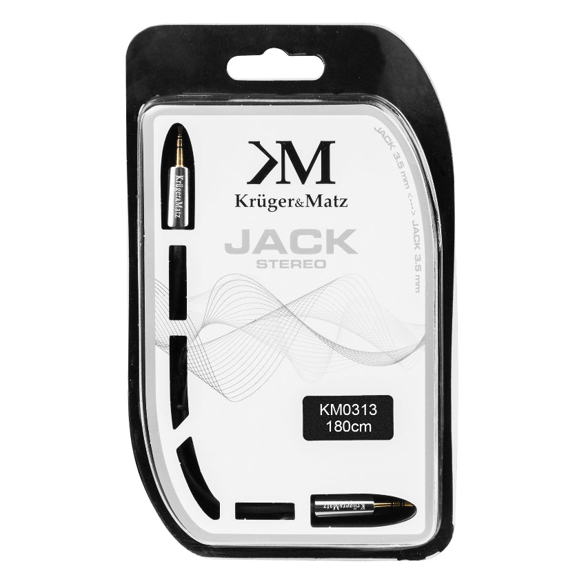 Kabel Jack 3,5mm konektor/Jack 3,5mm konektor 1,8m KRUGER & MATZ KM0313