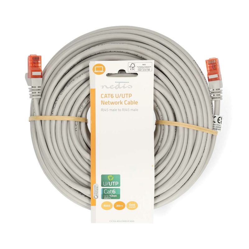 Kabel UTP Cat6 30m NEDIS CCGL85230GY300