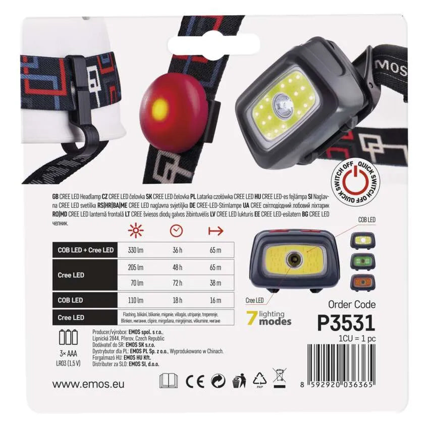 Svítilna čelovka EMOS P3531