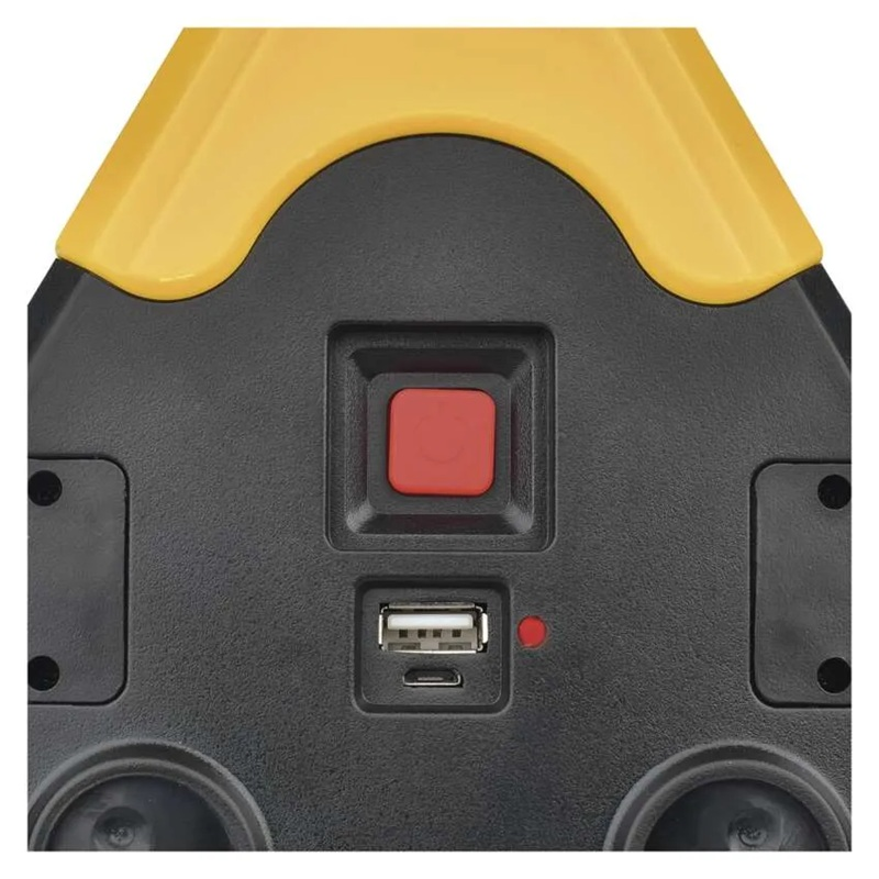 LED varovný trojúhelník, nabíjecí, COB LED+červená LED EMOS P45010