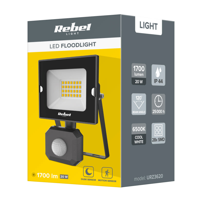 LED reflektor REBEL URZ3620 20W PIR