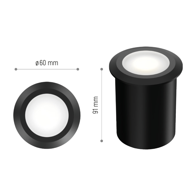 Svítidlo venkovní DPM GRD310 1W pro příjezdové cesty