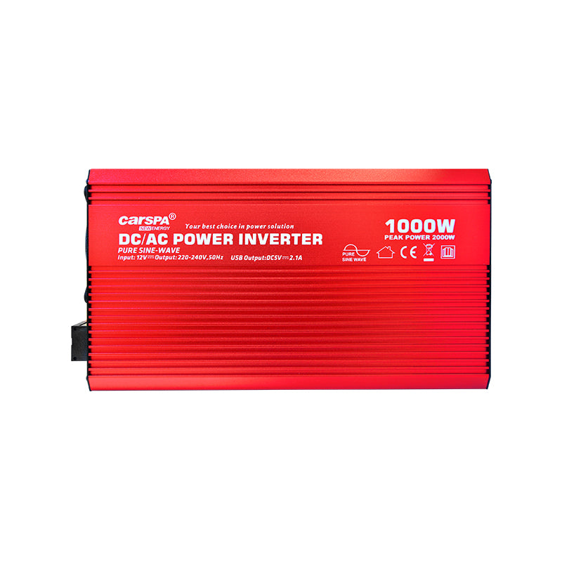 Měnič napětí CARSPA P1000 12V/230V 1000W čistá sinusovka D.O.