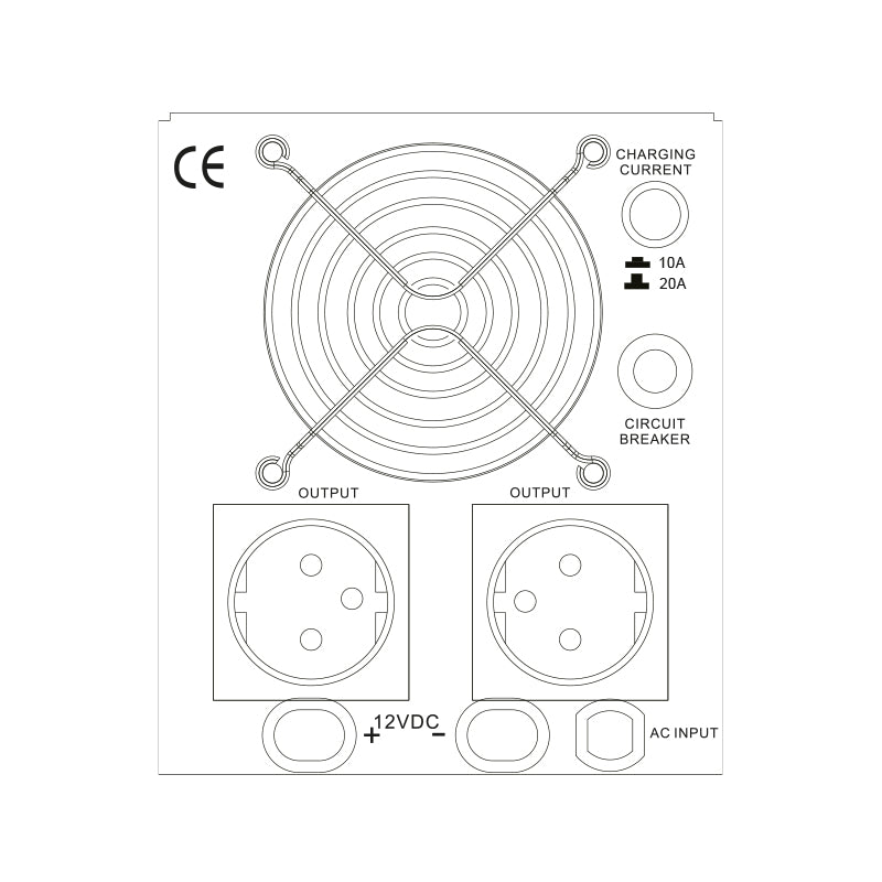 Zdroj záložní GETI GEP700 sinus 700W (1000VA)