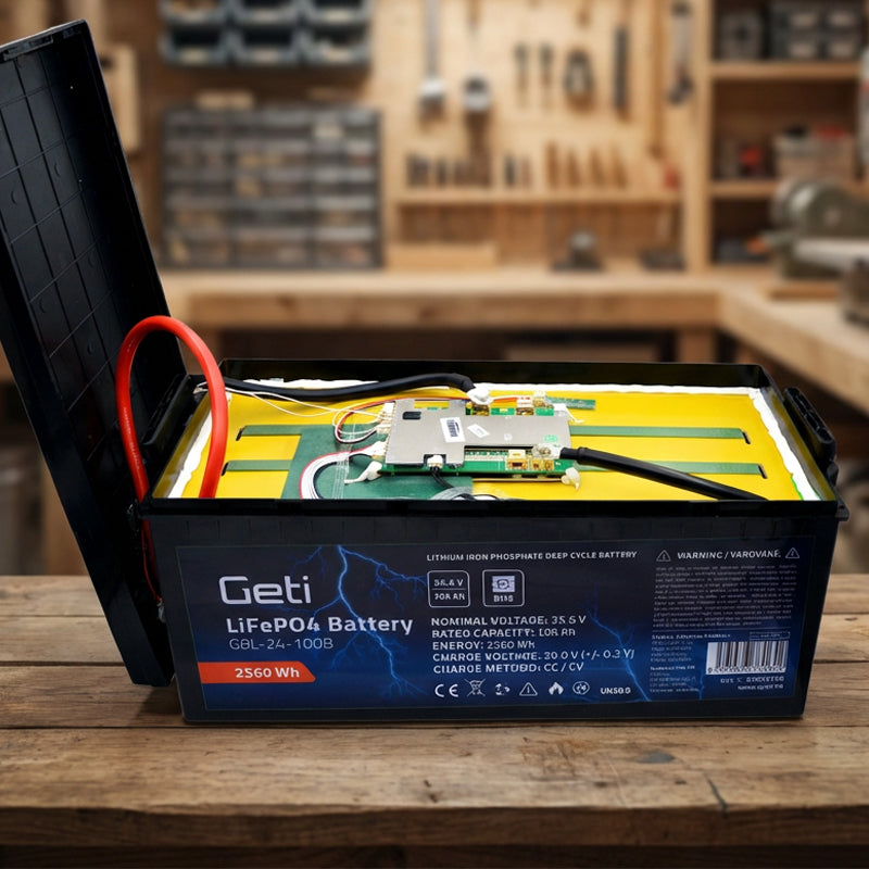 Baterie LiFePO4 25,6V 100Ah GETI GBL-24-100B Bluetooth+displej