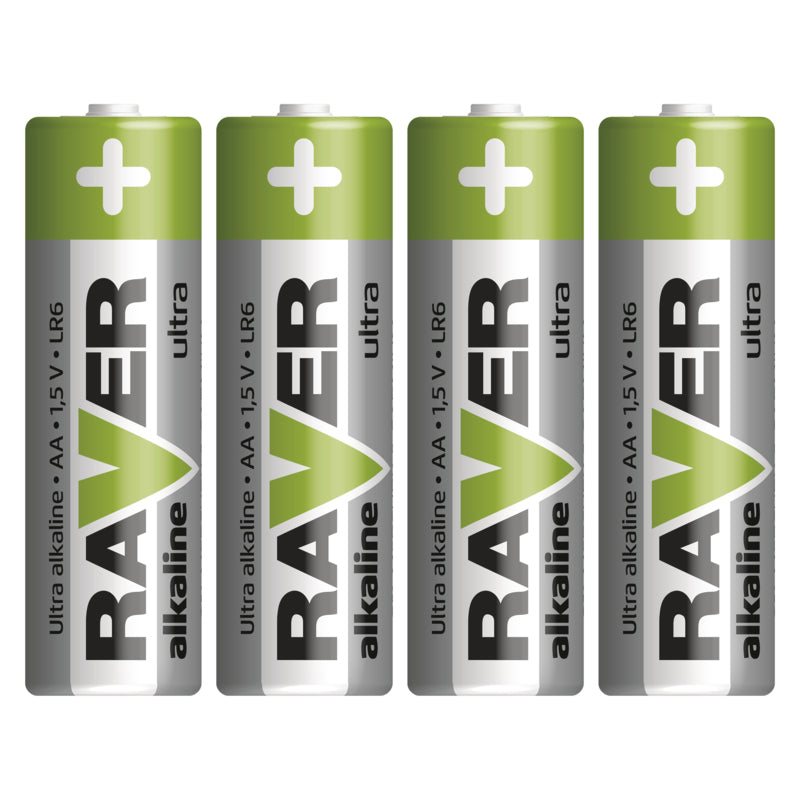 Baterie AA (R6) alkalická RAVER 4ks