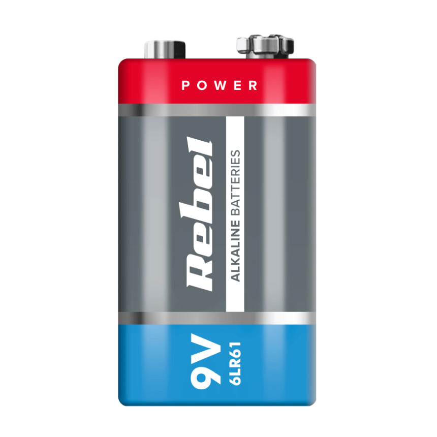 Baterie 6LR61 (9V) alkalická REBEL 1ks / blistr BAT0062B