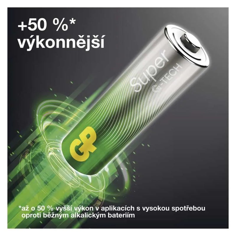 Baterie AA / AAA alkalická GP Super 24ks + ruční ventilátor