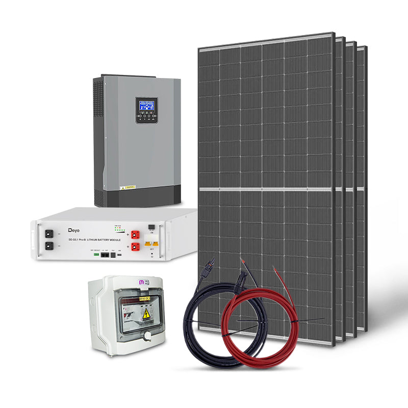 Solární sestava ostrovní TRINA 1820Wp, LiFePO4 51,2V 100Ah DEYE, měnič 48V/230VAC 5500W