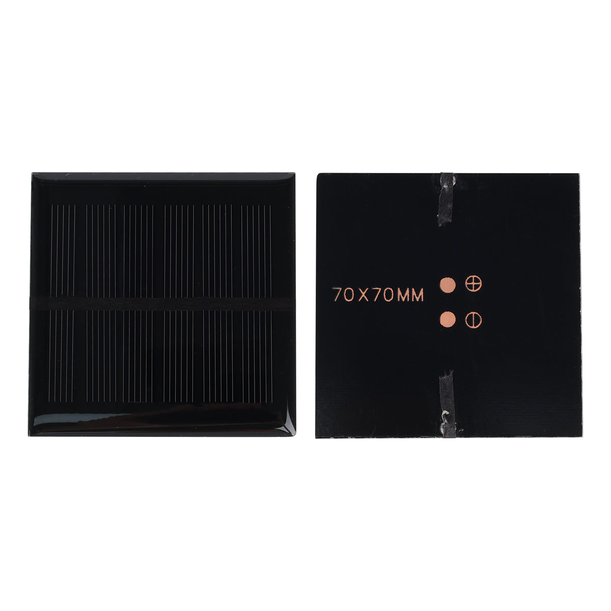 Solární panel monokrystalický 3V 200mA (70 × 70 mm) mini s epoxidovou pryskyřicí