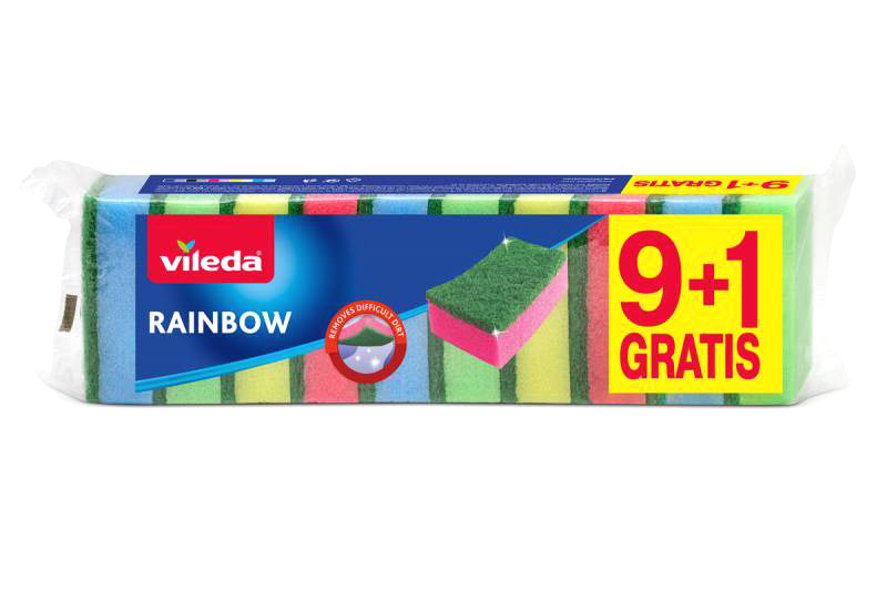 Houbička VILEDA Rainbow 173842 9+1ks