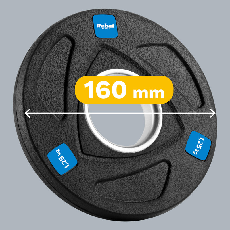 Sada litinových závaží REBEL RBA-2107 4x1,25kg