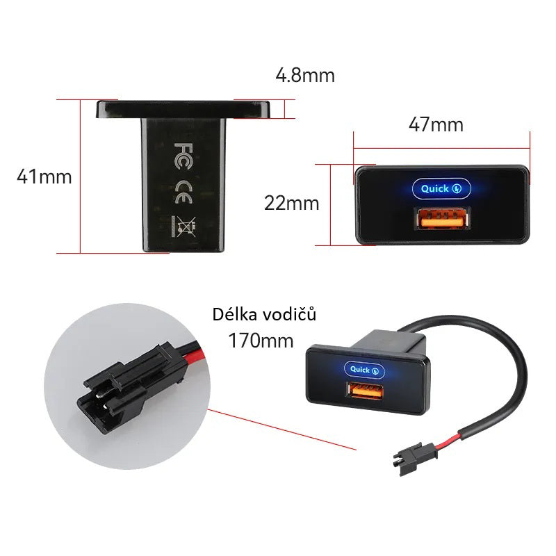 Nabíječka USB STU 34716 do panelu