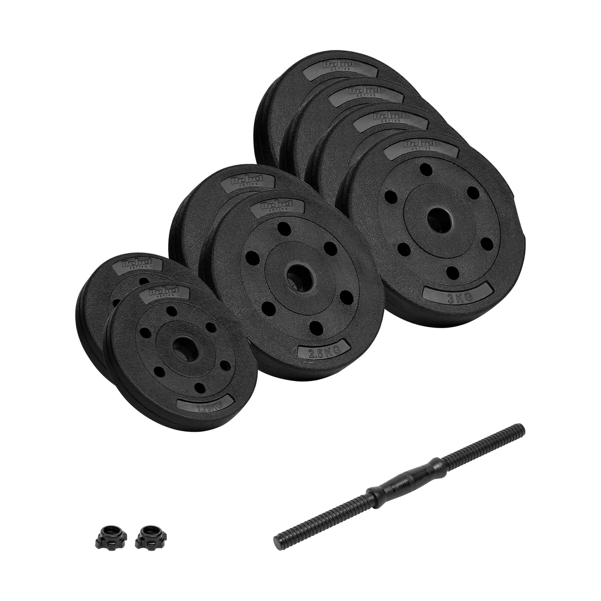 Sada bitumenových zátěží REBEL RBA-2328-20 2x1,25kg+2x2,5kg+4x3kg