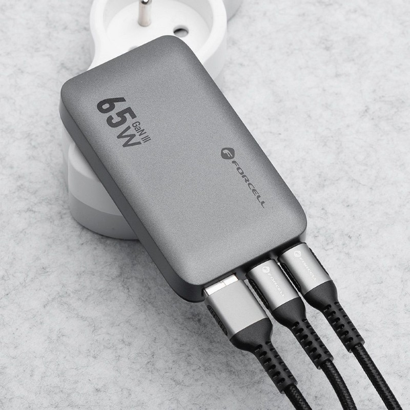 Nabíječka telefonu FORCELL F-Energy Ultra Slim GaN III 65W