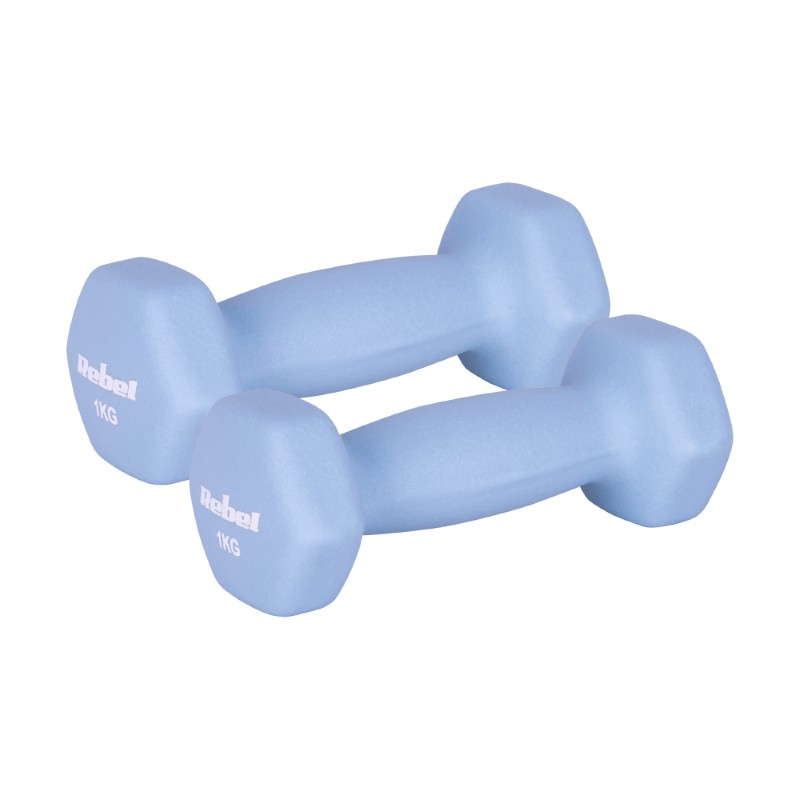 Sada činek z litiny a neoprenu HEX REBEL RBA-2330-1 2x1kg