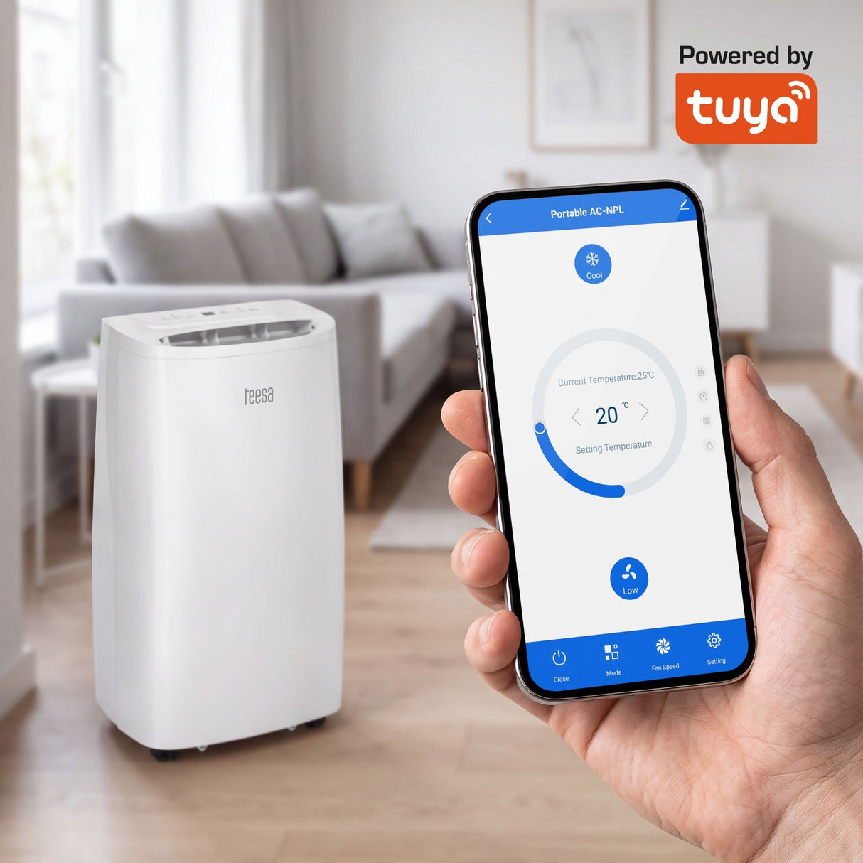 Mobilní klimatizace TEESA TSA8121 WiFi Tuya