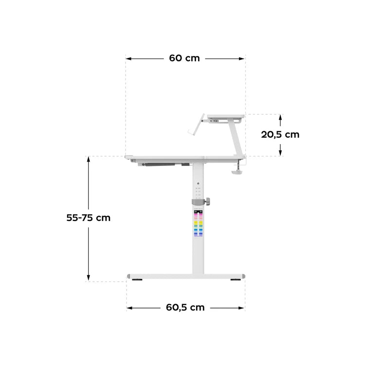 Ergonomický stůl MARK ADLER Study 3.7 šedý 90 cm