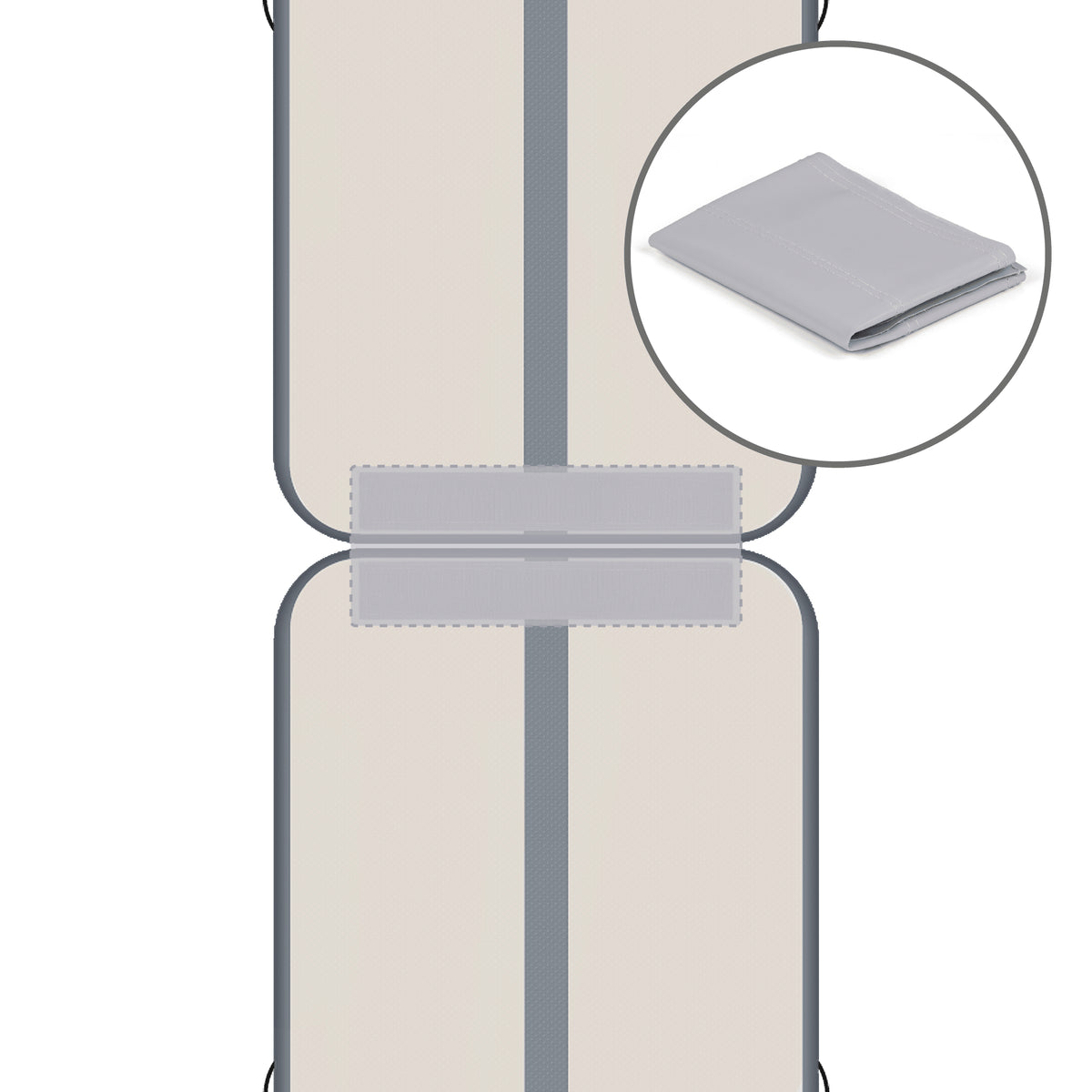 Airtrack REBEL RBA-4708-GR 400x100x10cm gray