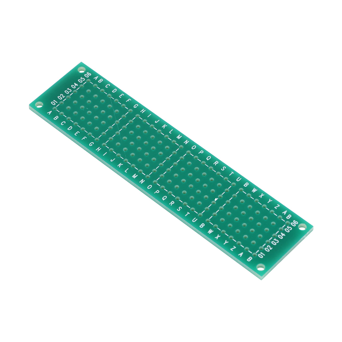 Univerzální prototypová deska plošných spojů 2×8 cm – jednostranná, rozteč 2,54 mm