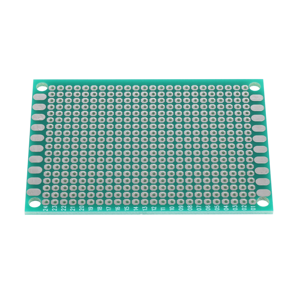 Univerzální prototypová deska plošných spojů 5×7 cm – jednostranná, rozteč 2,54 mm