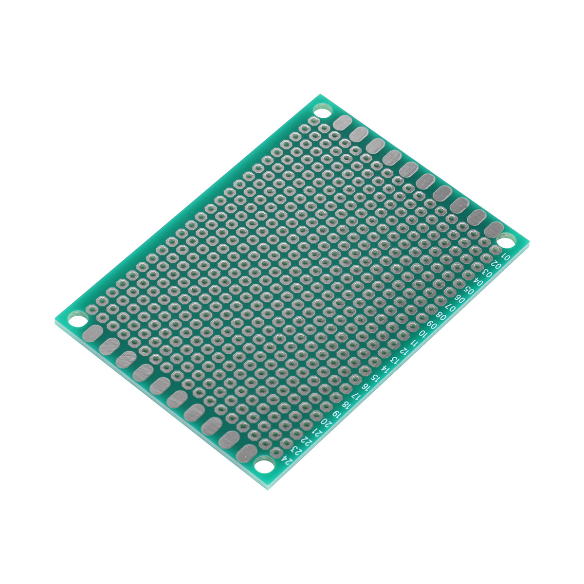 Univerzální prototypová deska plošných spojů 5×7 cm – jednostranná, rozteč 2,54 mm