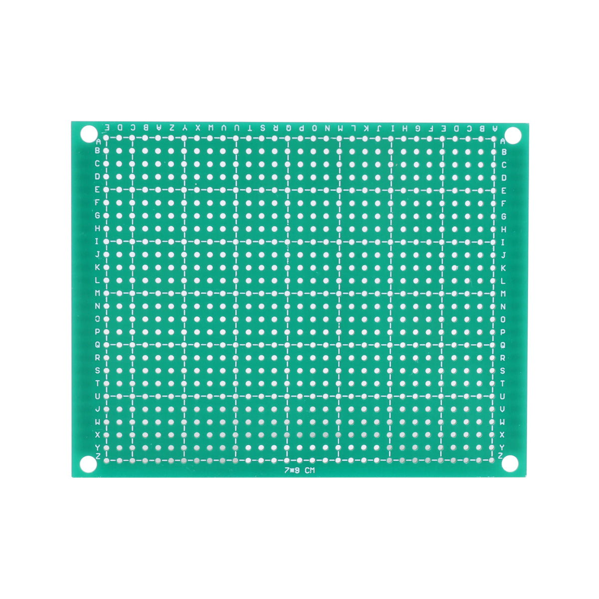Univerzální prototypová deska plošných spojů 7×9 cm – jednostranná, rozteč 2,54 mm