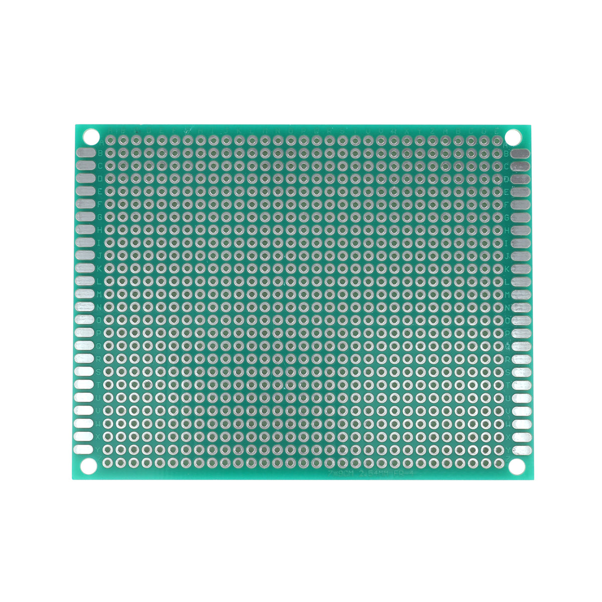 Univerzální prototypová deska plošných spojů 7×9 cm – jednostranná, rozteč 2,54 mm