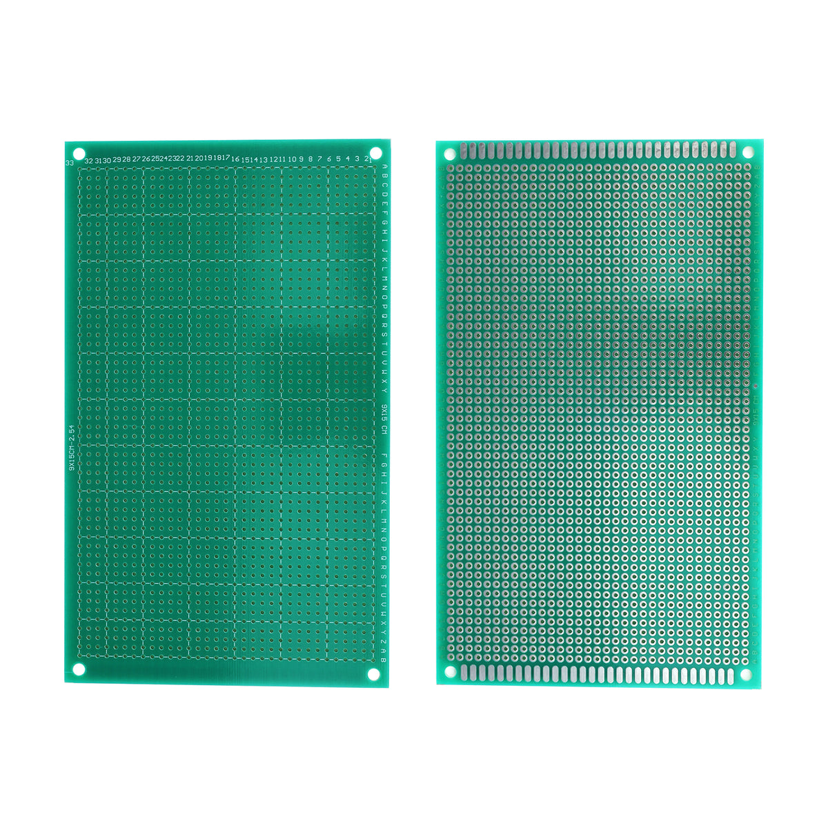 Univerzální prototypová deska plošných spojů 9×15 cm – jednostranná, rozteč 2,54 mm