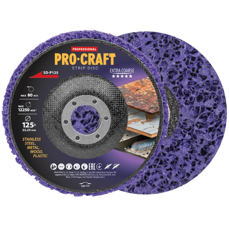 Kotouč brusný Clean & Strip 125mm PROCRAFT SD-P125