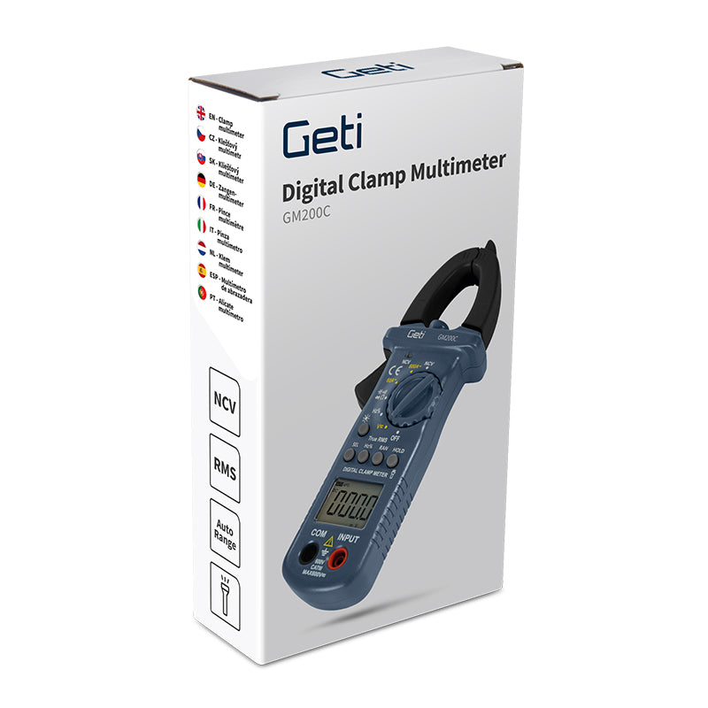 Multimetr GETI GM200C klešťový