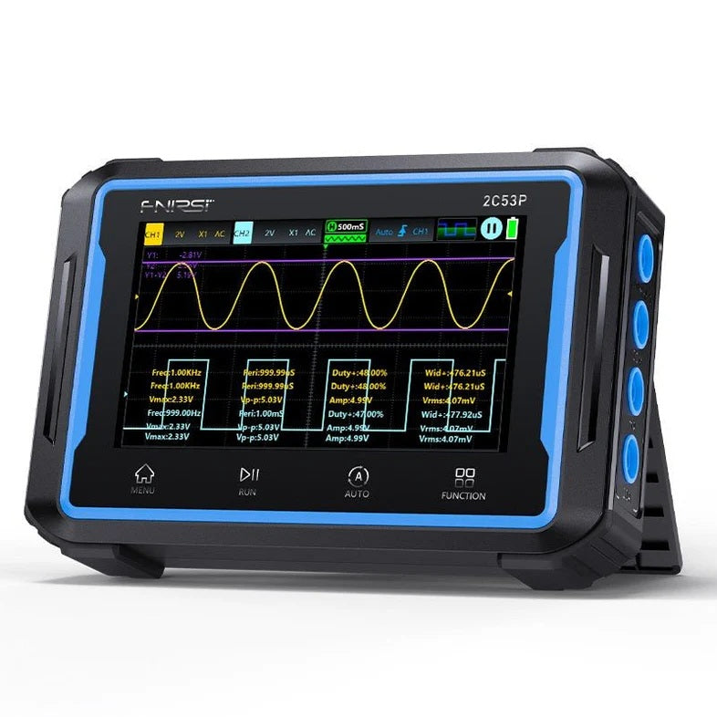 Osciloskop, generátor funkcí a multimetr FNIRSI 2C53P, 50MHz