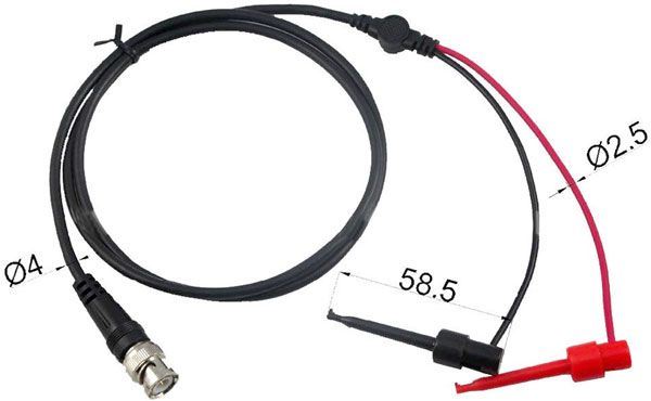 Kabel měřicí s háčky - BNC, 1m