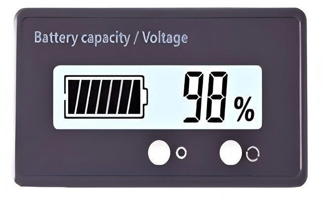 Voltmetr a ukazatel kapacity baterie 12-84V White