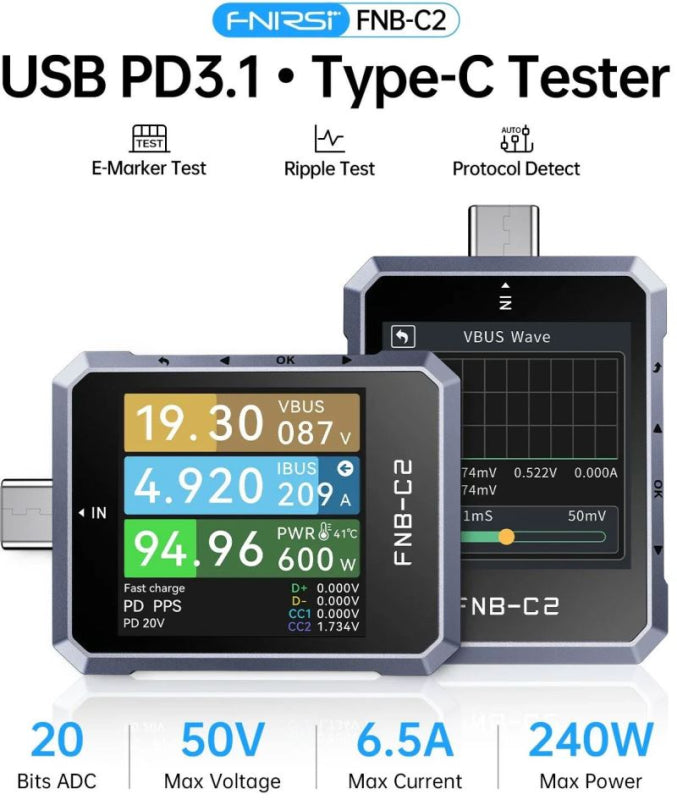 USB tester FNIRSI FNB-C2