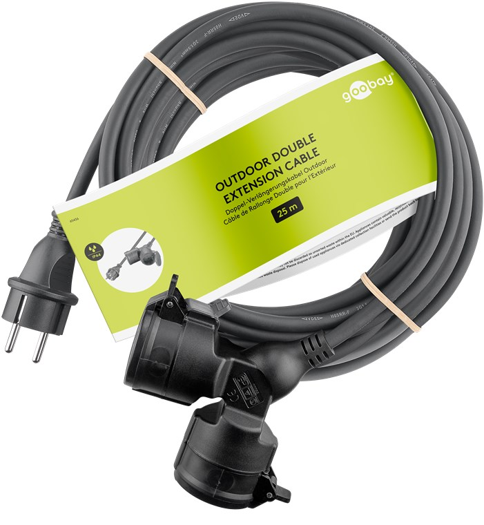 Prodlužovací kabel 2 zásuvky 25m GOOBAY 65436