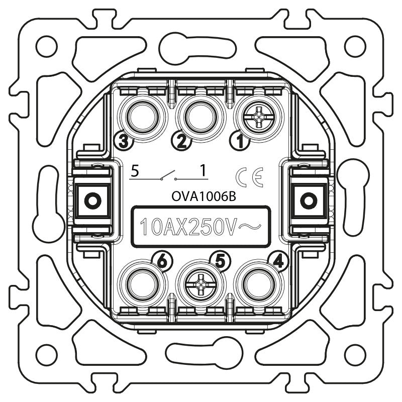 Vypínač ELECTROMALT OVAL OVA1006B černý