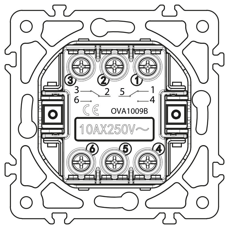 Vypínač ELECTROMALT OVAL OVA1009B černý