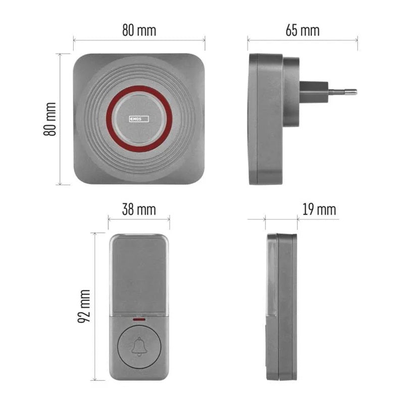 GoSmart domovní bezdrátový zvonek P5735SS do zásuvky s WiFi