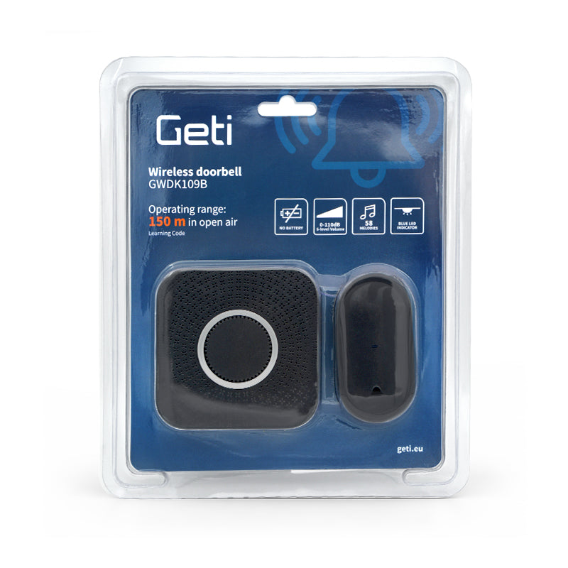 Zvonek bezdrátový GETI GWDK109B kinetický