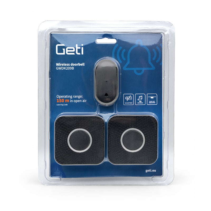 Zvonek bezdrátový GETI GWDK209B kinetický sada