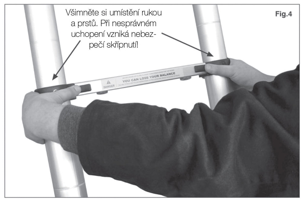 Žebřík/štafle hliníkový G21 GA-TZ12-3,8m teleskopický
