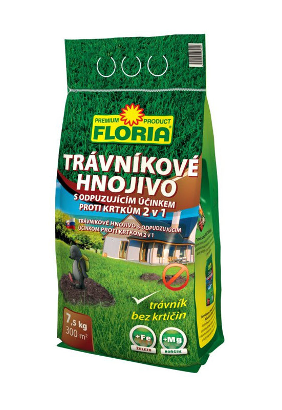 Trávníkové hnojivo proti krtkům FLORIA 7,5kg
