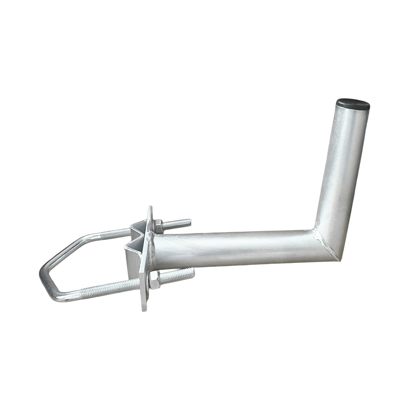 Anténní držák 25cm na stožár s vinklem, rozteč třmenu 120mm, trubka 42/2mm, výška 16cm