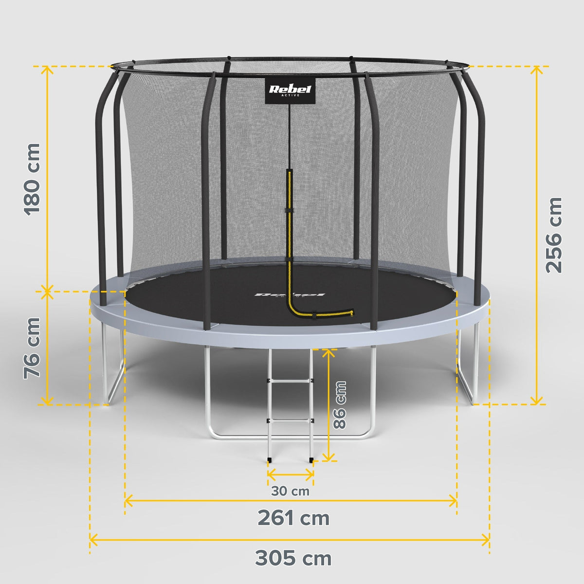 Trampolína REBEL RBA-8002 305cm - rozbaleno