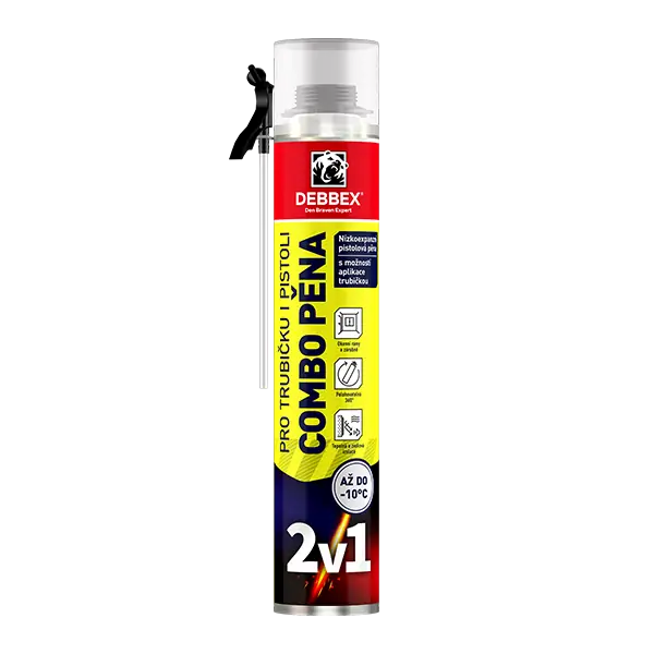 Pěna DEBBEX COMBO 2v1 750ml - rozbaleno - bez víčka